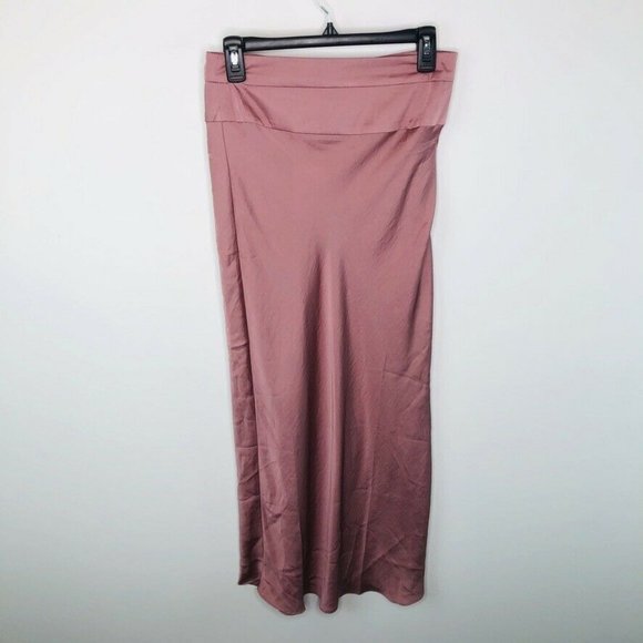Free People $78 Normani Bias Skirt Dawn Mauve - Picture 6 of 7